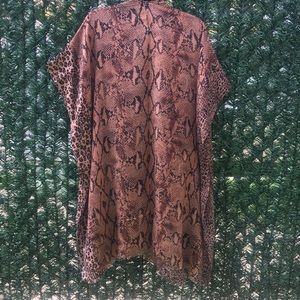 Snake Print Hooded Duster Cardigan main image 0